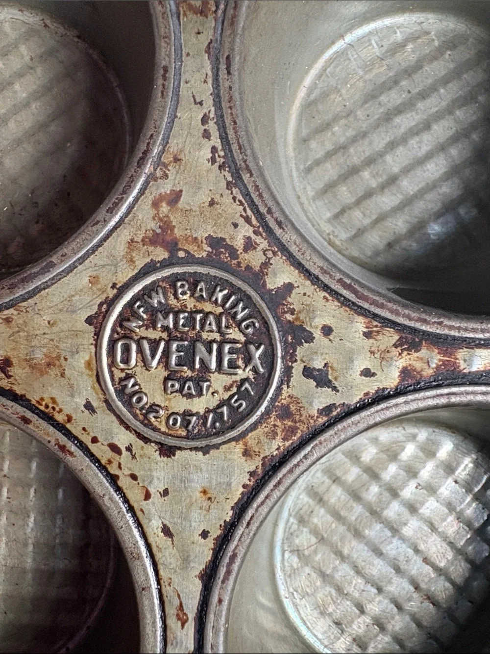 Vintage EKCO & Ovenex Muffin Pan Lot, Farmhouse Kitchen Decor